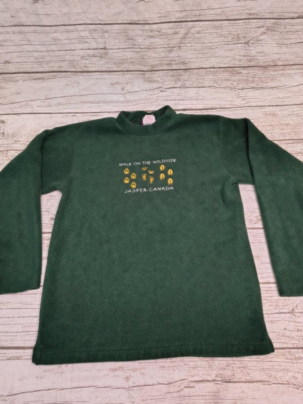 Vintage Northern Made in Canada Jasper Green Fleece Pullover Size Large